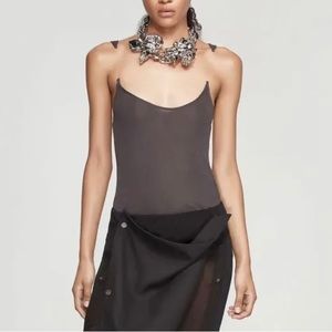 Y/Project Invisible Strap Tank Top in Gray